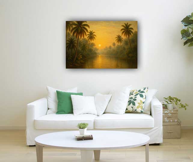 Sunrise River Painting