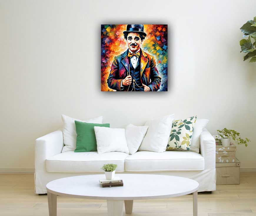 Charlie Chaplin Portrait Painting