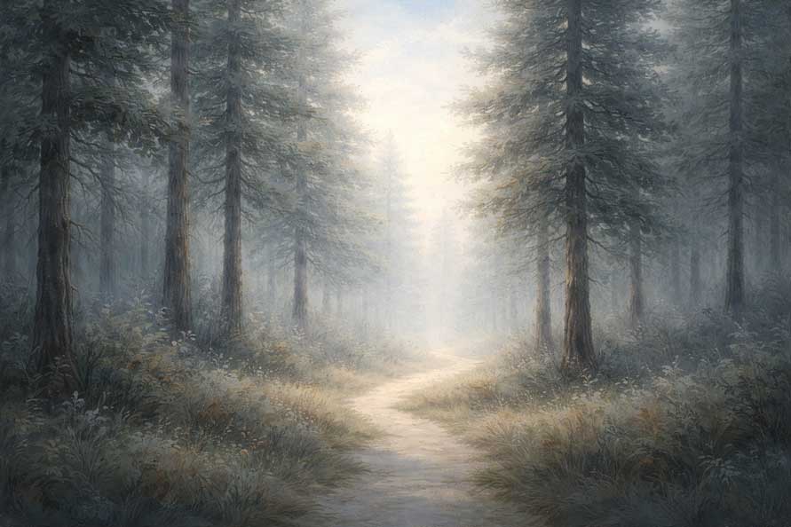 Painting of Pine Trees in Northwest for Stability and Long-Term Relationships