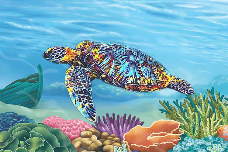 Feng Shui Turtle Painting