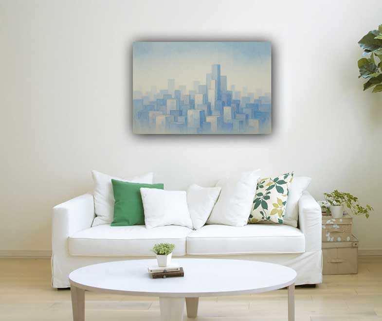 Cityscape Canvas Wall Art for West Facing Homes