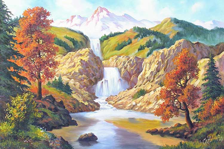 Vastu Waterfall Painting