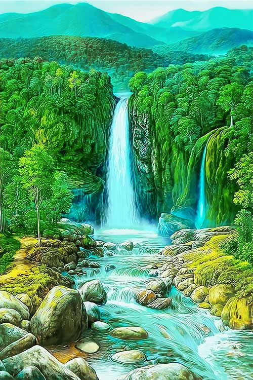 Waterfall Painting W120