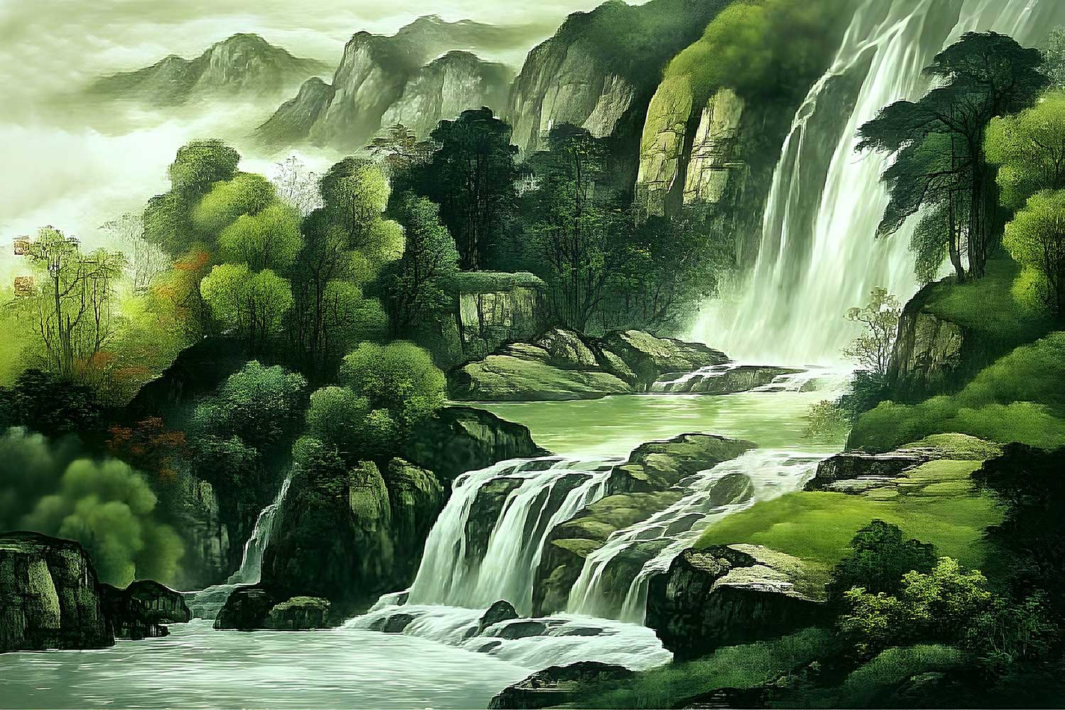 Waterfall Painting Career Advancement