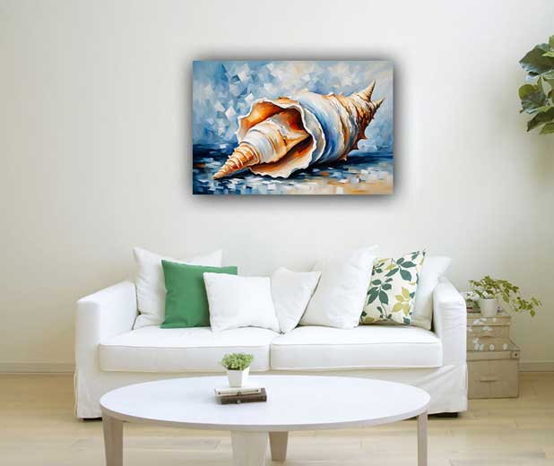 Conch Shell (Shankha) Artwork – Symbol of Profit & Gains in the West