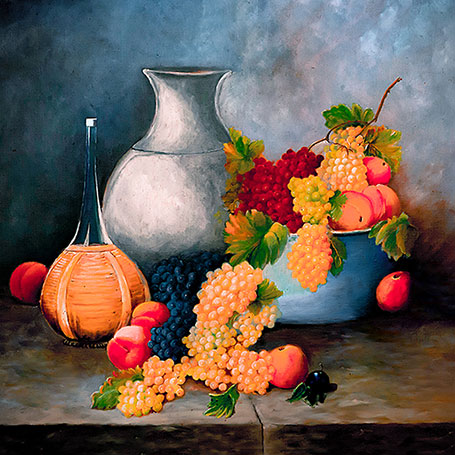 Basket of Fruits Painting