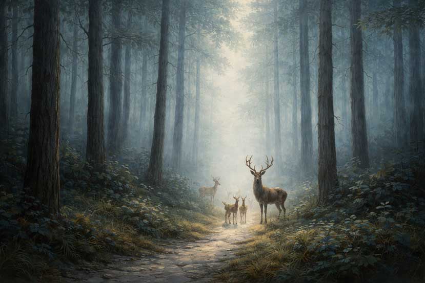 Wall Art of Forest Path Painting for Direction and Clarity