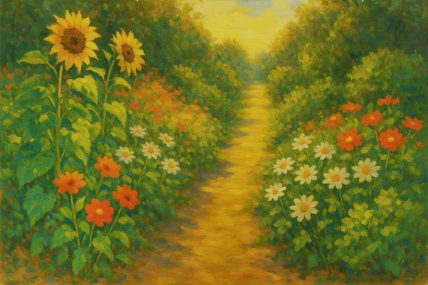 Canvas Wall Art Endless Path Painting Vastu Inspired for East