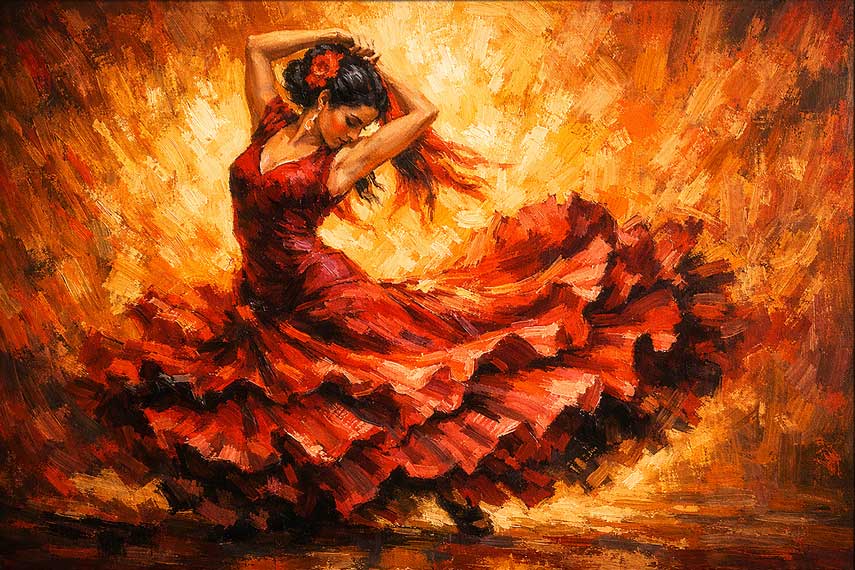 Flamenco Dancer Wall Art Symbol of Power, Passion and Expressive Movement