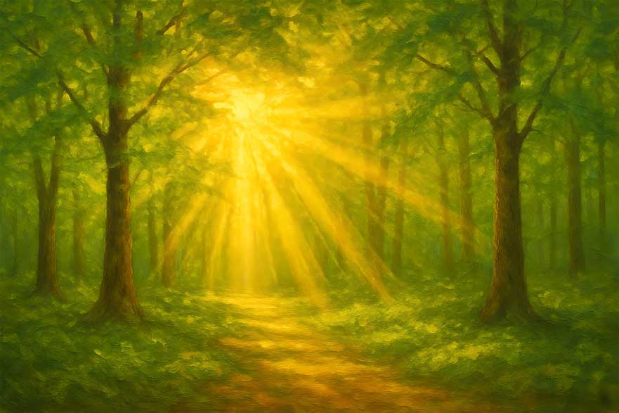 Wall Art Sunrise Painting for New Beginnings & Positivity in East Direction