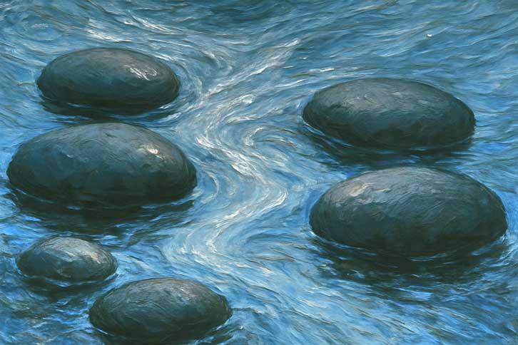Flowing Healing (Zen) Stones Wall Art for emotional healing and balanced chi