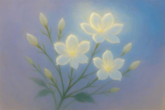 Jasmine Wall Art for Serenity & Gentle Positivity