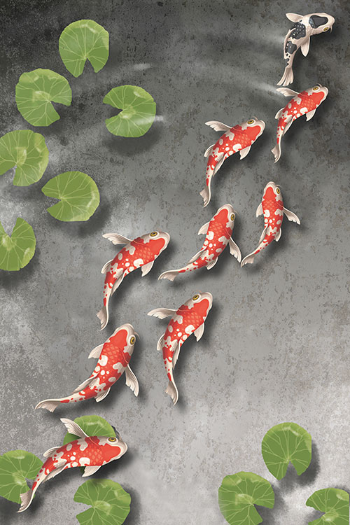 Feng Shui Koi Fish Painting