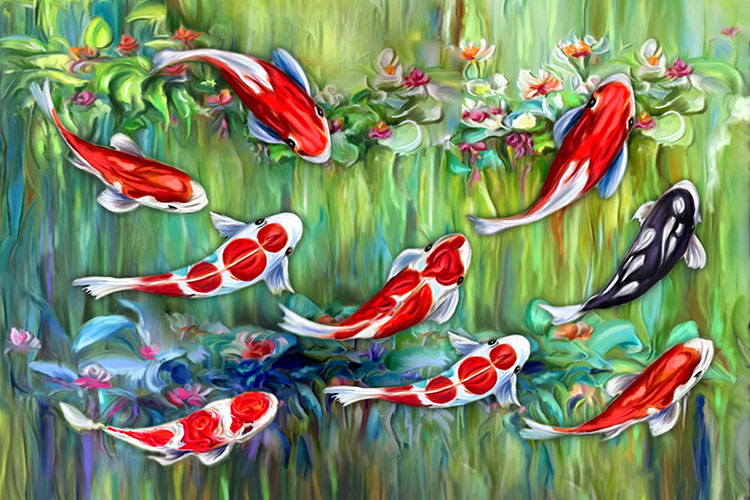 Feng Shui Koi Fish Painting