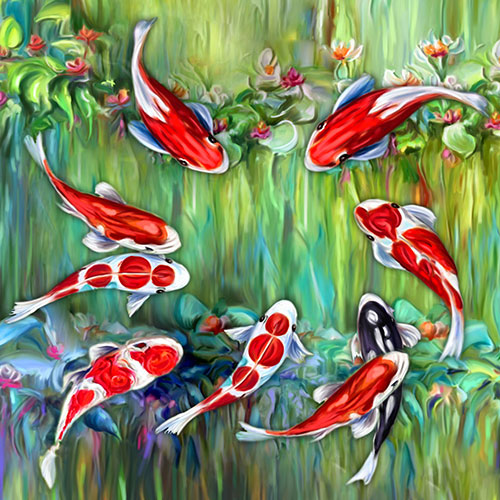 Feng Shui Koi Fish Painting