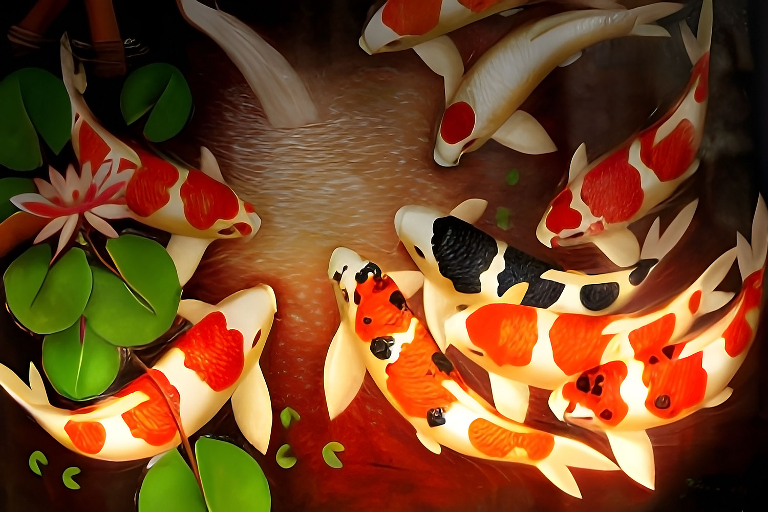 Feng Shui Koi Fish Painting