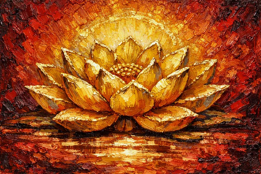 Blooming Lotus of Wealth Wall Art