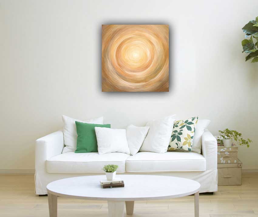 Abstract Painting of Modern Abstract Circles for Enhancing Creative Flow and Intuition