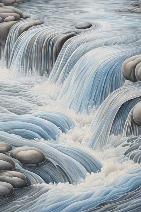   River Painting for Prosperity,growth and success