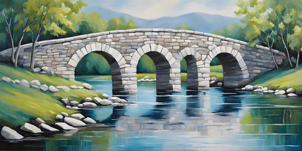 Classic Stone Arch Bridge–  Career Growth and Success