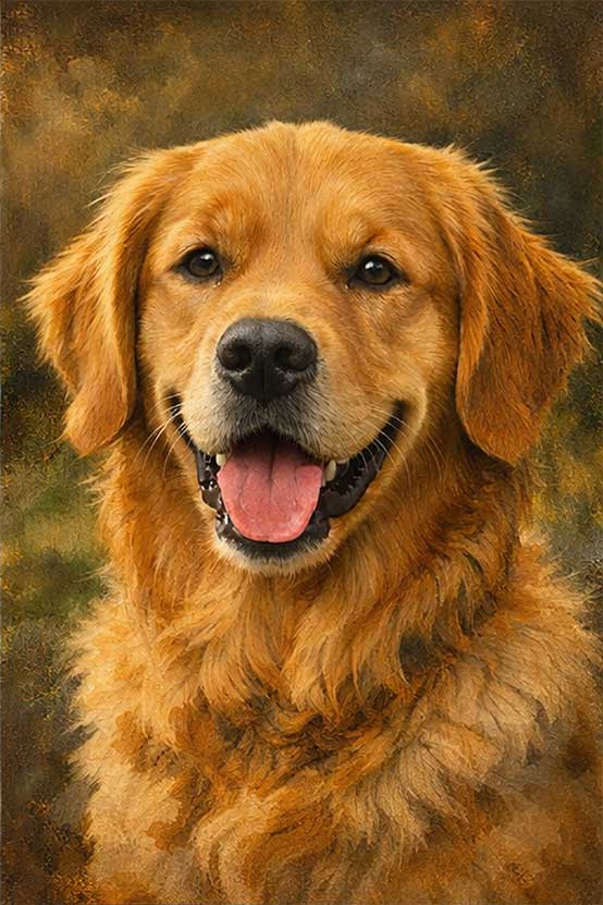 Oil Painting Dog Portrait