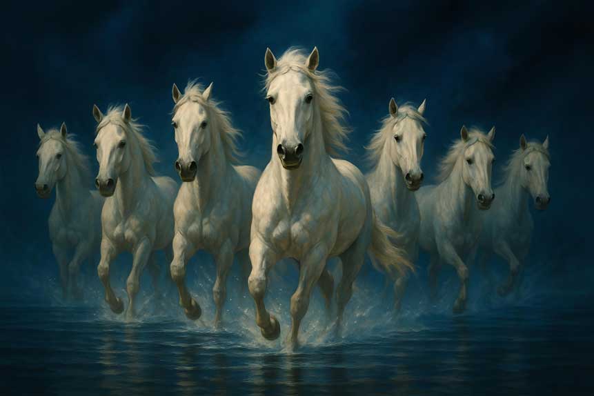 7 Horse Vastu Painting