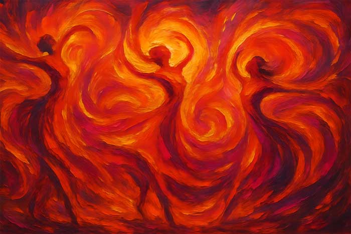 Abstract Artwork on Canvas in South for Passionate Energy 