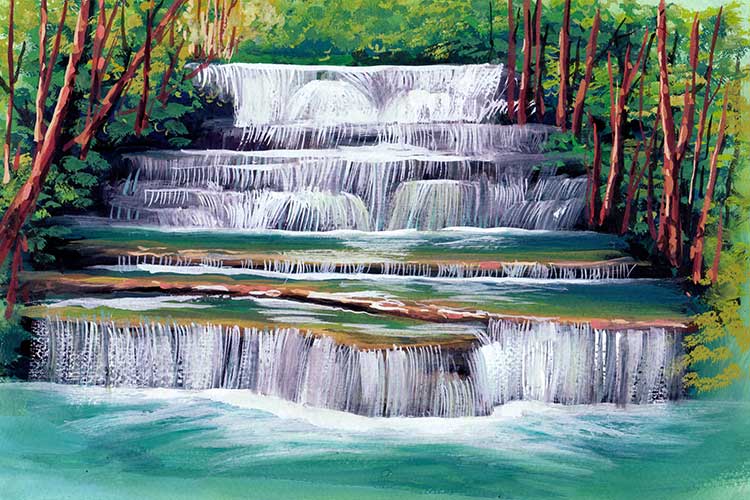 Vastu Waterfall Painting